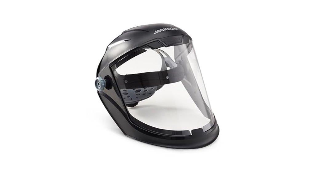 protective face shield ratchet