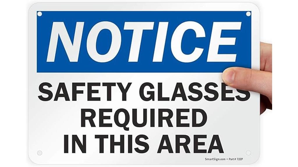 safety glasses required sign