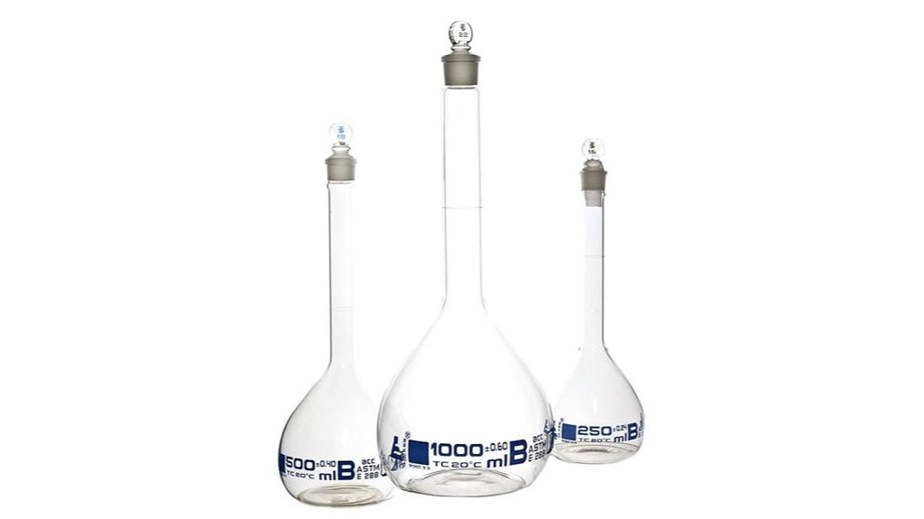 set of three flasks