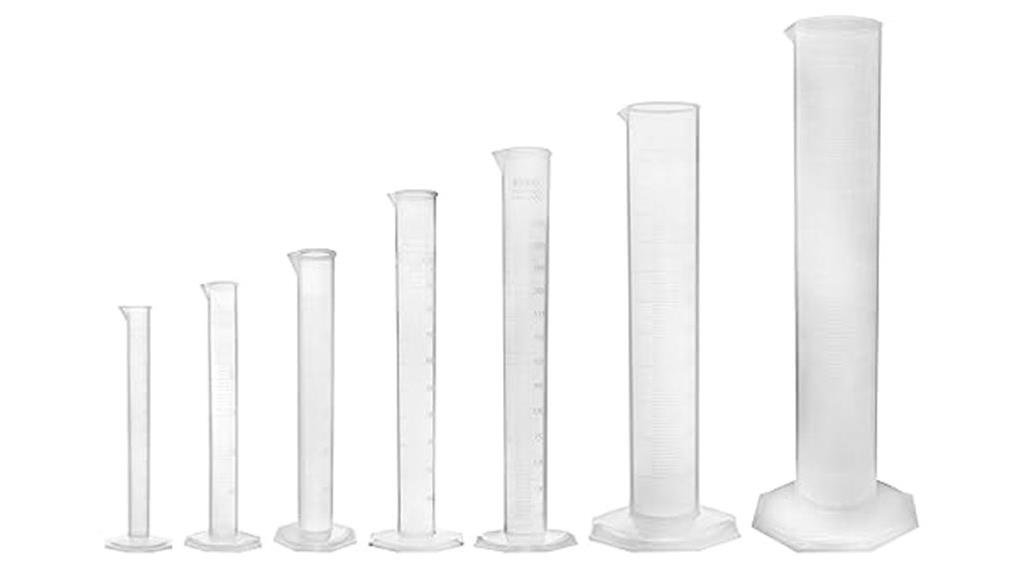 seven piece graduated cylinder set