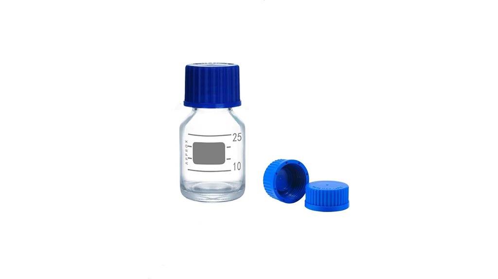 small orange cap bottle