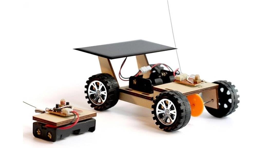 solar wooden remote car