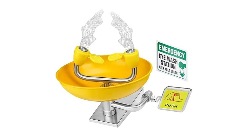 stainless steel wall eye wash