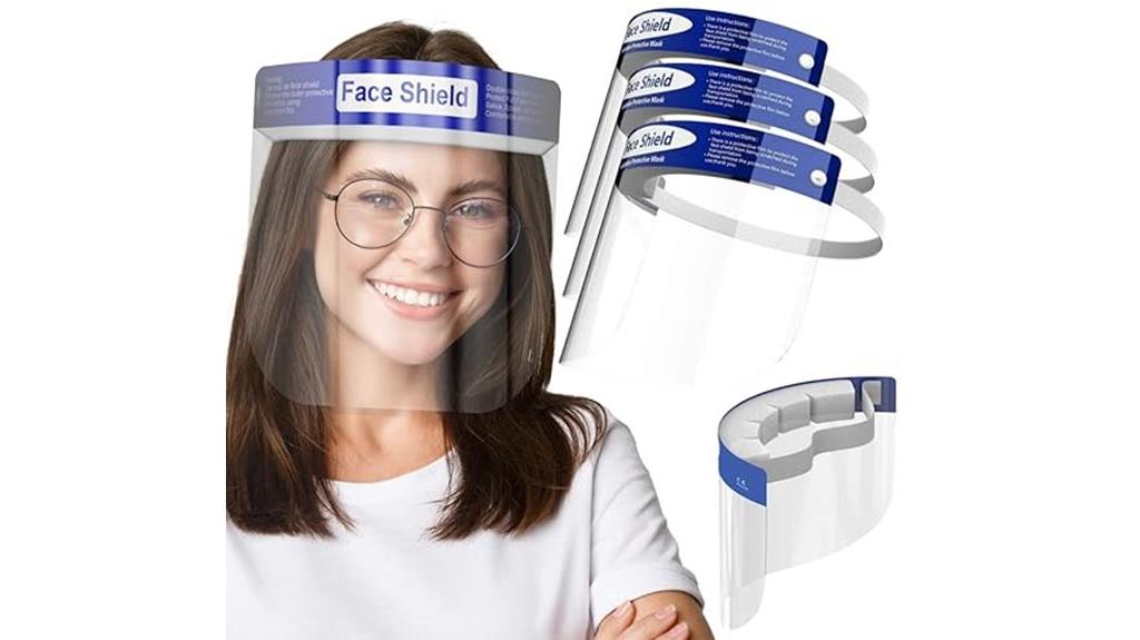 ten clear reusable shields