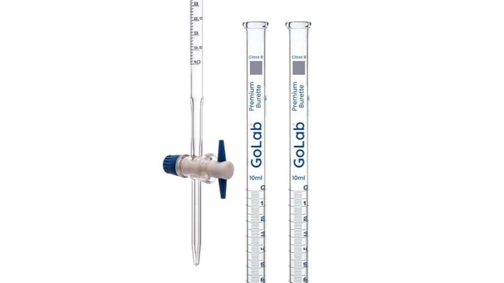ten milliliter laboratory burettes