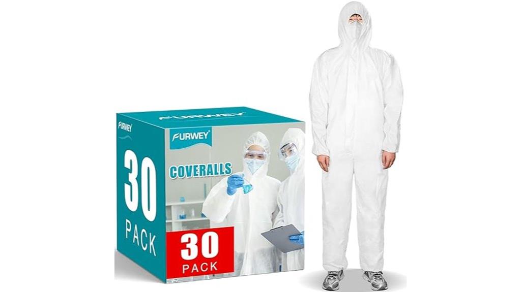 thirty disposable coveralls pack