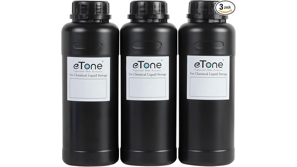 three etone bottles