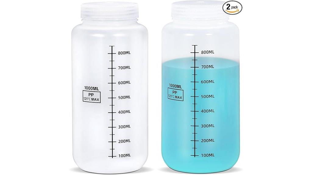 two 34oz plastic bottles