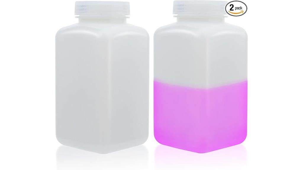 two pack square bottles