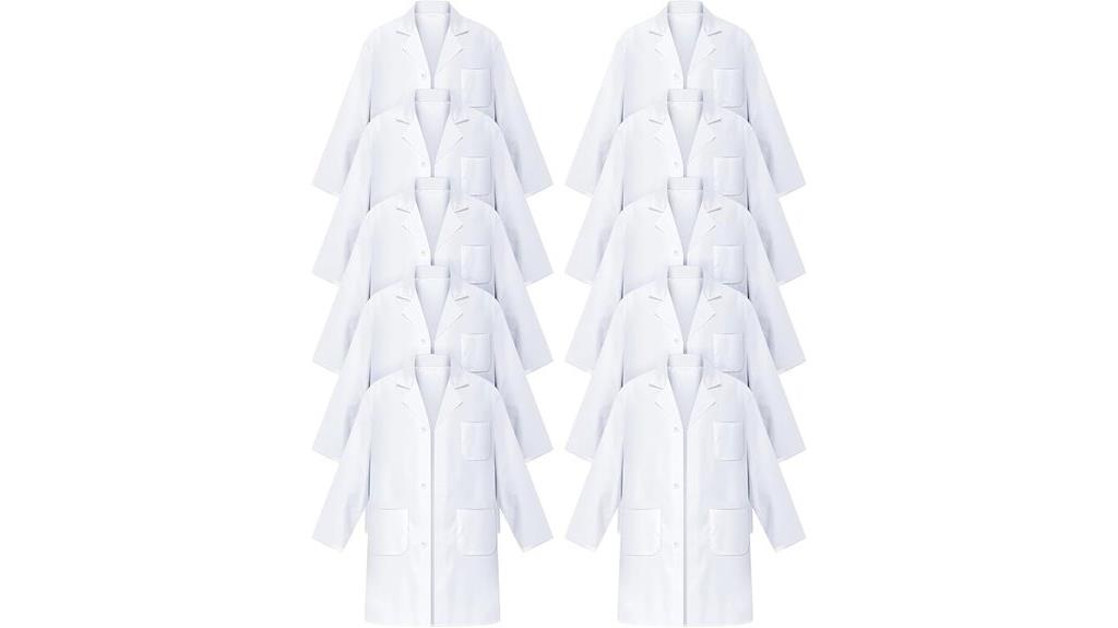 unisex white lab coat