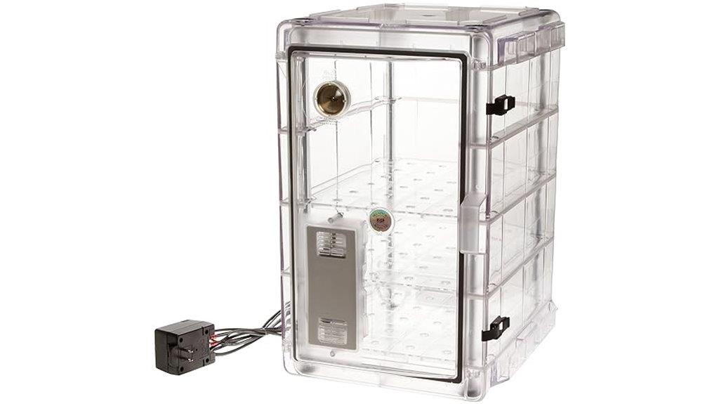vertical clear desiccator cabinet