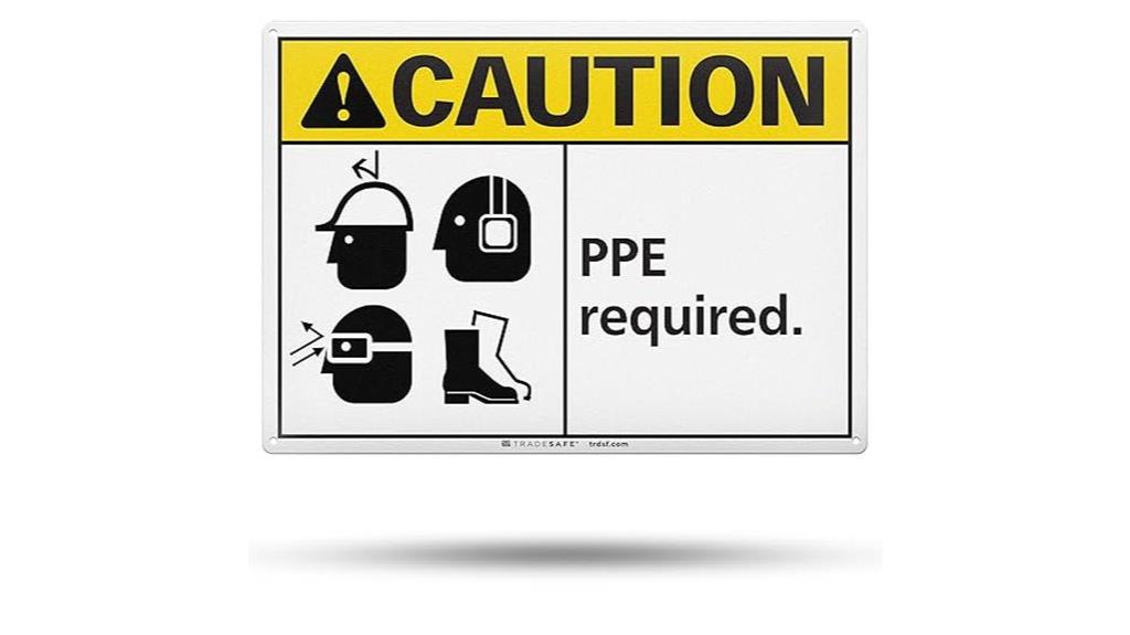 wear ppe waterproof sign