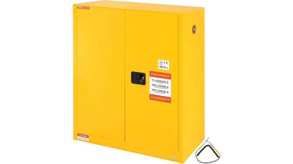 yellow 34 gallon flammable cabinet