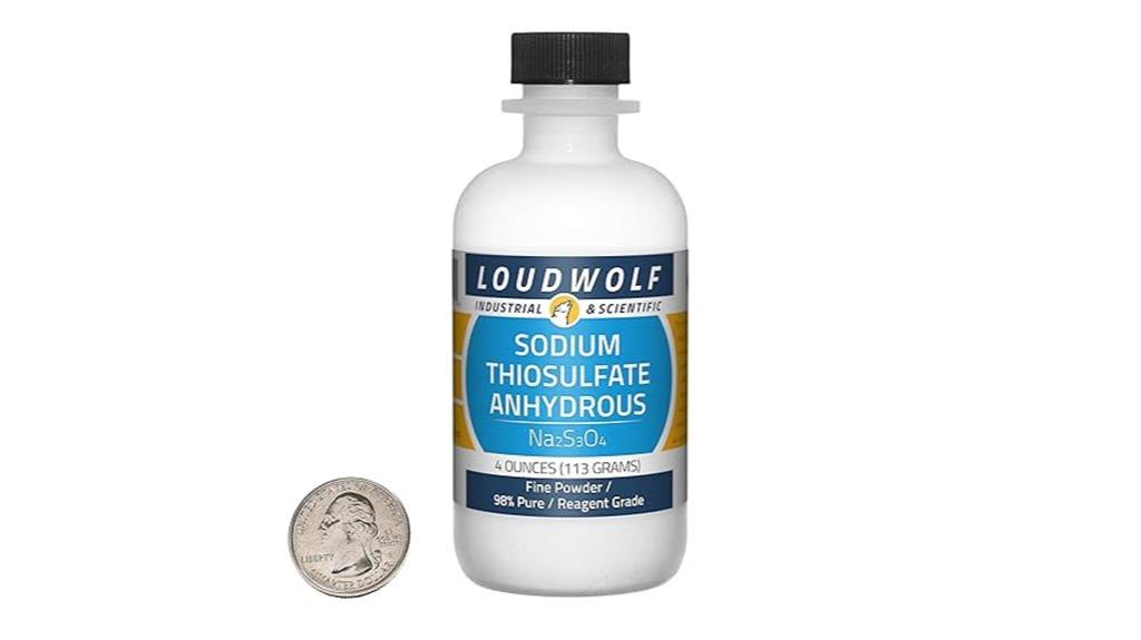 anhydrous sodium thiosulfate bottle