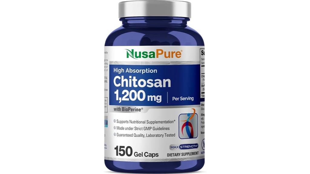 chitosan supplement with bioperine