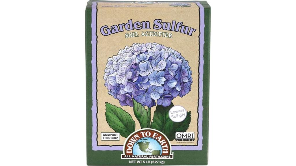 garden sulfur soil acidifier