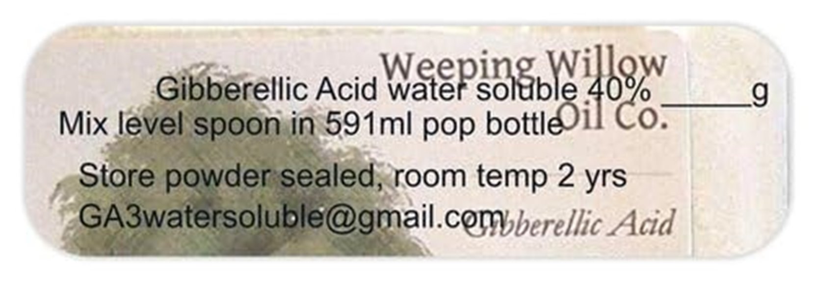 gibberellic acid 10oz bottle