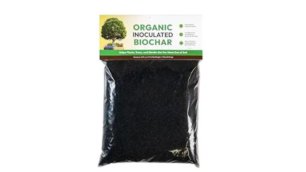 organic biochar in 64oz bag