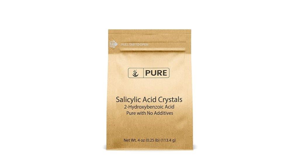 pure salicylic acid crystals