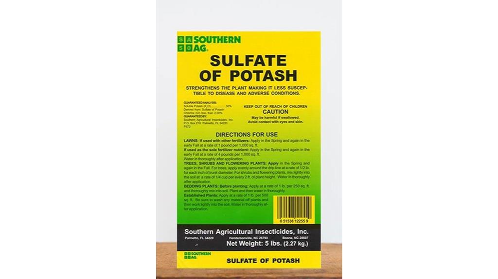 sulfur potash fertilizer 5lb