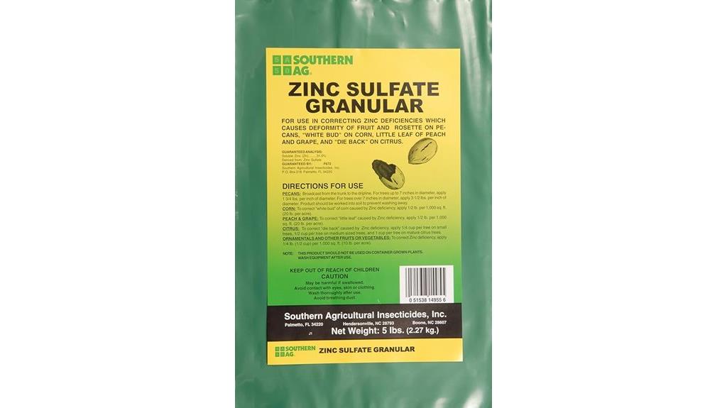 zinc sulfate granular fertilizer