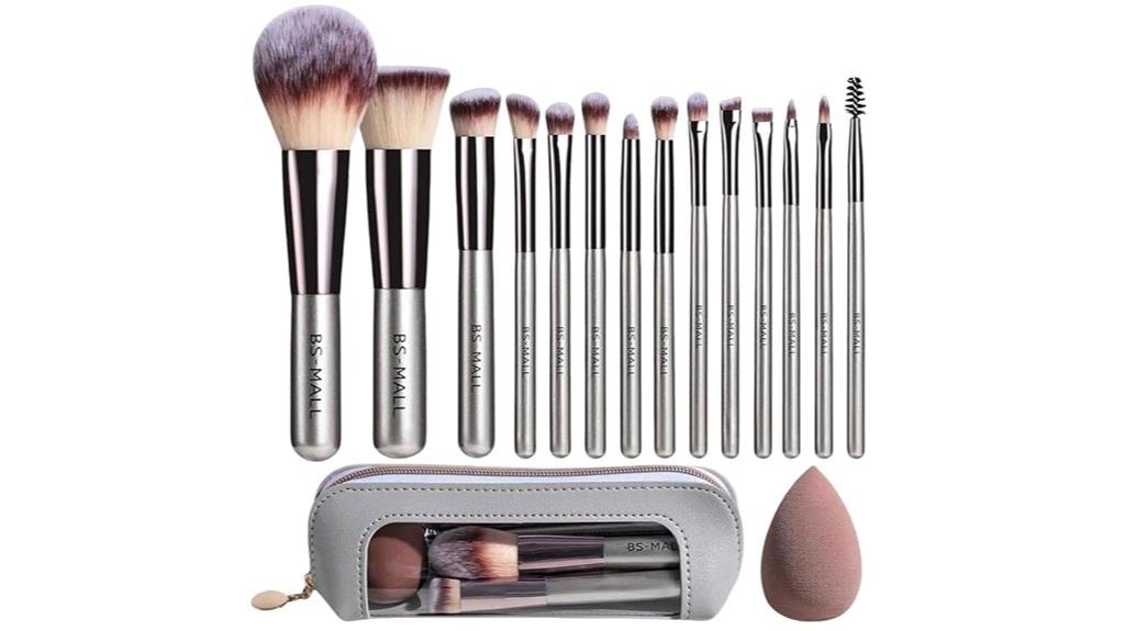 14 piece travel brush set