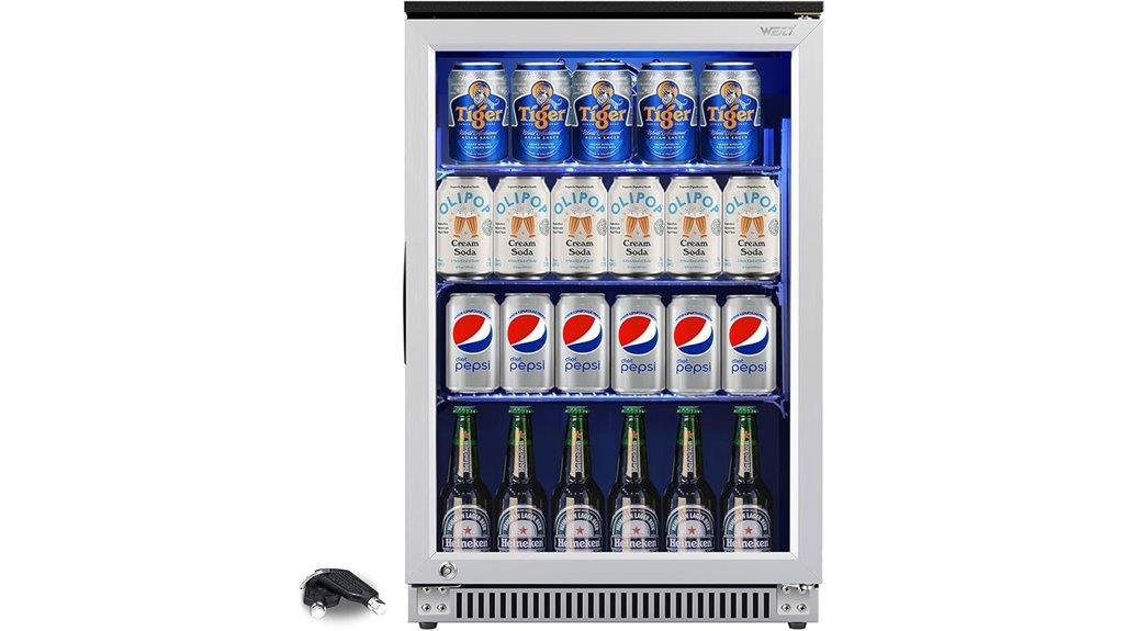 20 inch lockable beverage cooler