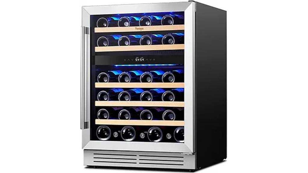 24 inch dual zone wine fridge
