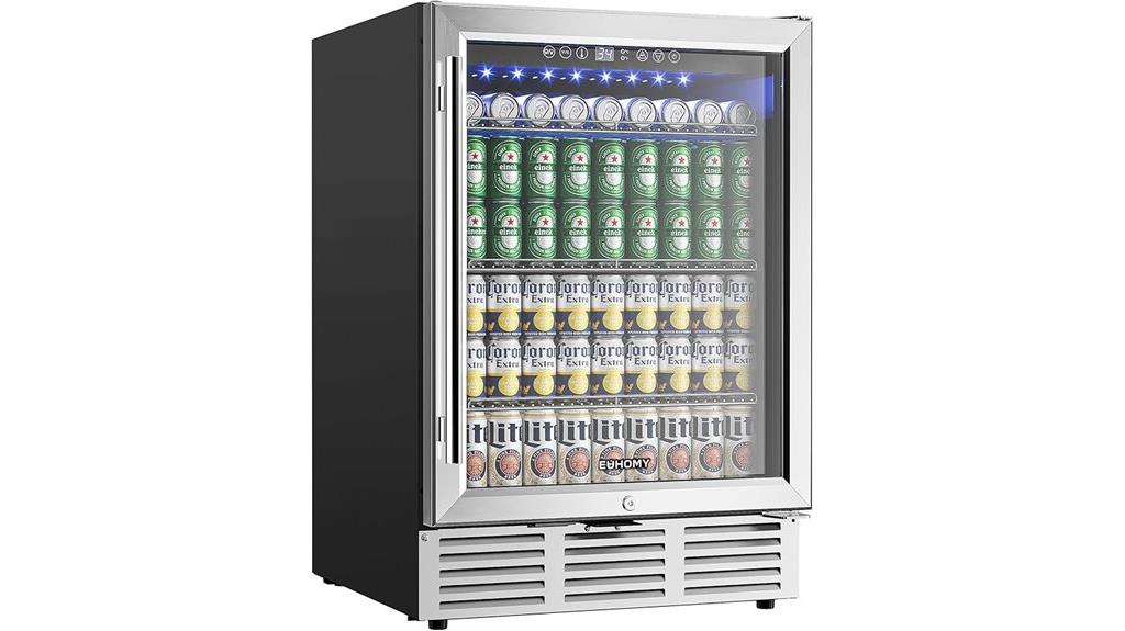 24 inch glass door refrigerator