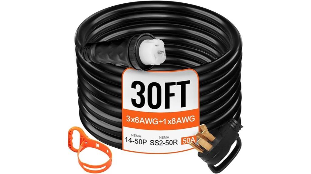 30 ft 50 amp extension cord