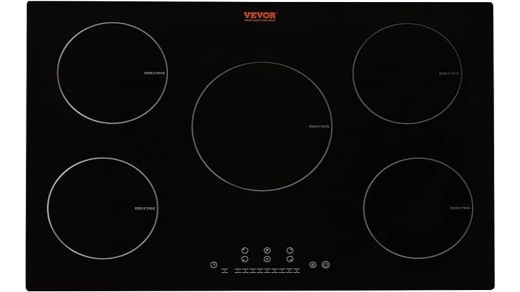 30 inch five burner cooktop
