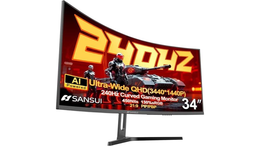 34 inch ultrawide gaming monitor