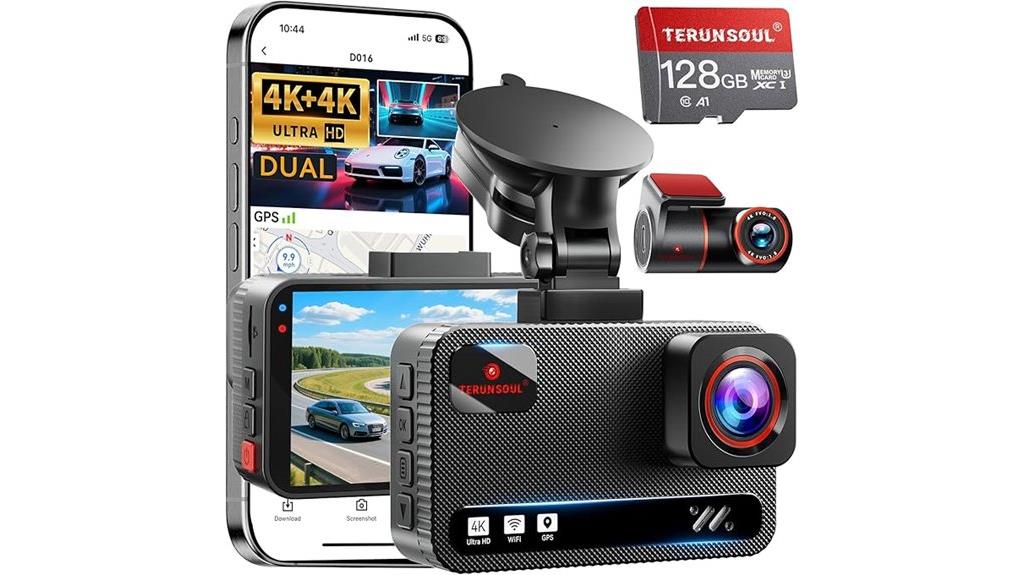 4k dash cam with storage
