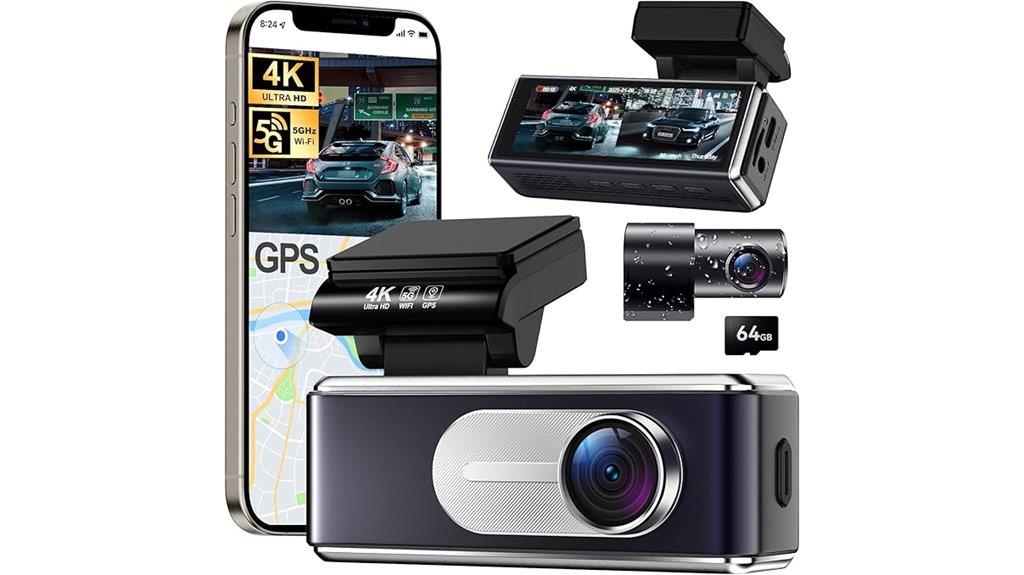 4k dual camera dashcam