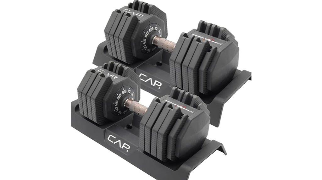 adjustable 55 lb dumbbell