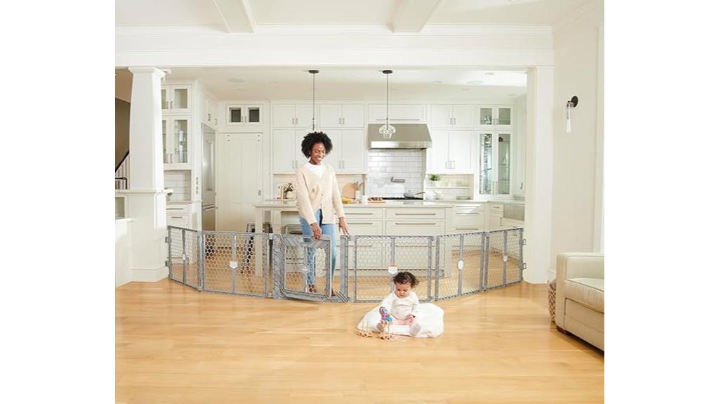 adjustable baby gate and play yard