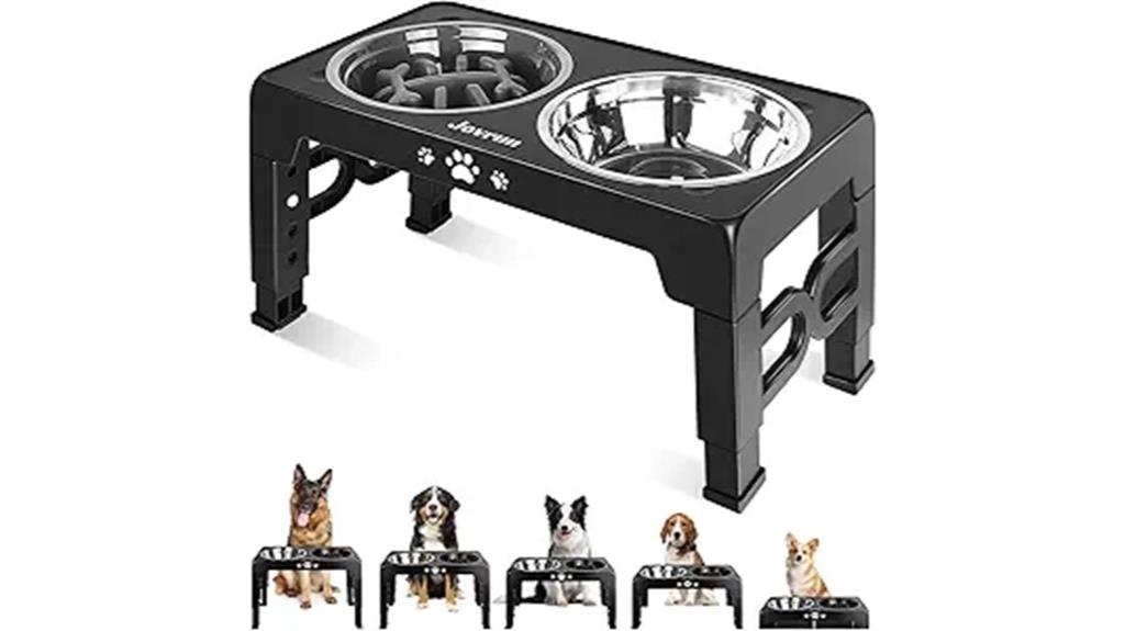 adjustable height dog bowls