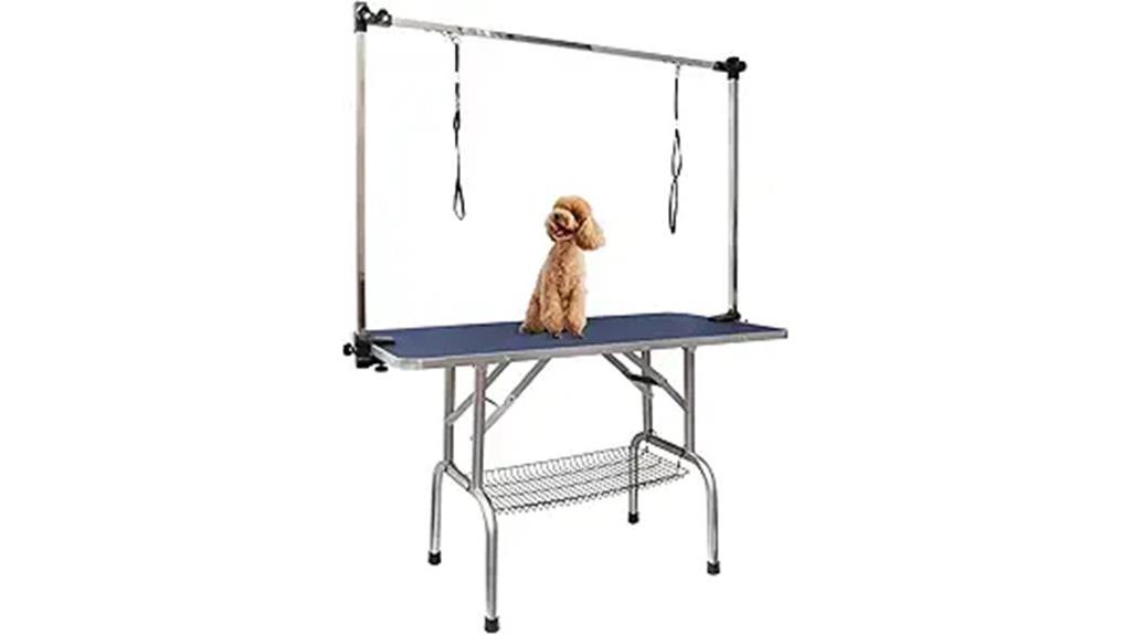 adjustable height dog grooming table