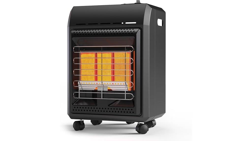 adjustable portable propane heater