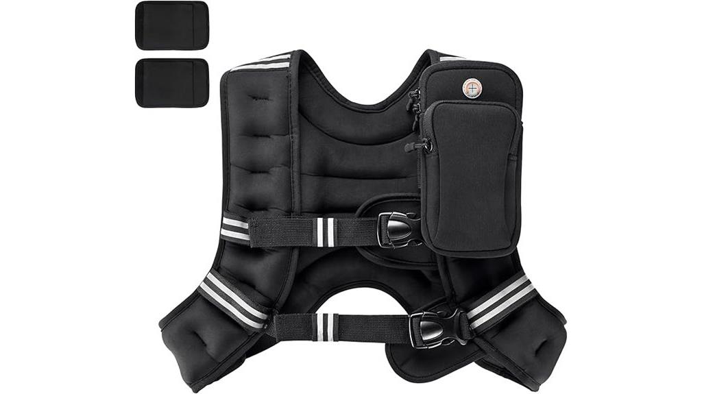 adjustable reflective weighted vest