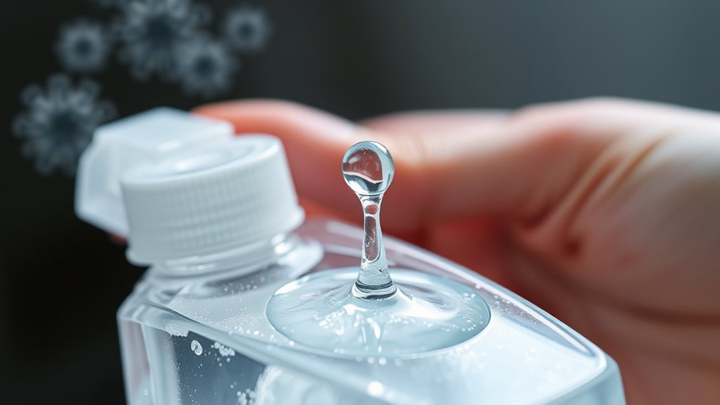 alcohol dissolves microbes quickly