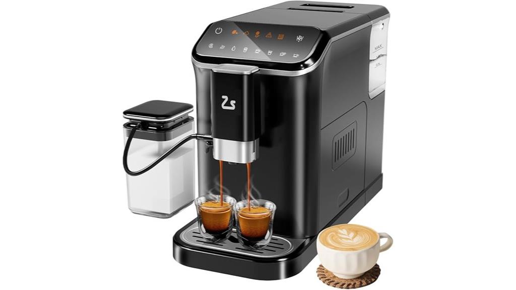automatic espresso machine with milk frother
