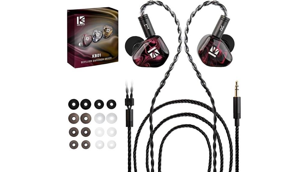 beryllium diaphragm earphones