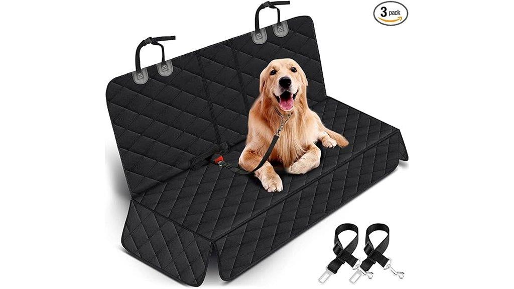 black dog car seat cover