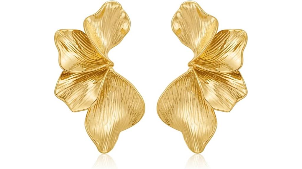 bold gold earring style