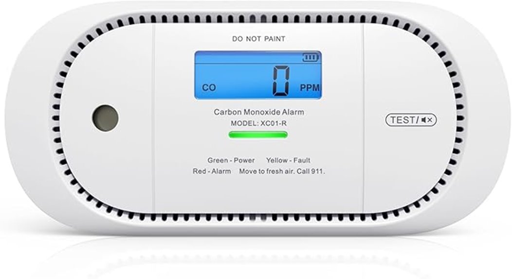 carbon monoxide lcd detector