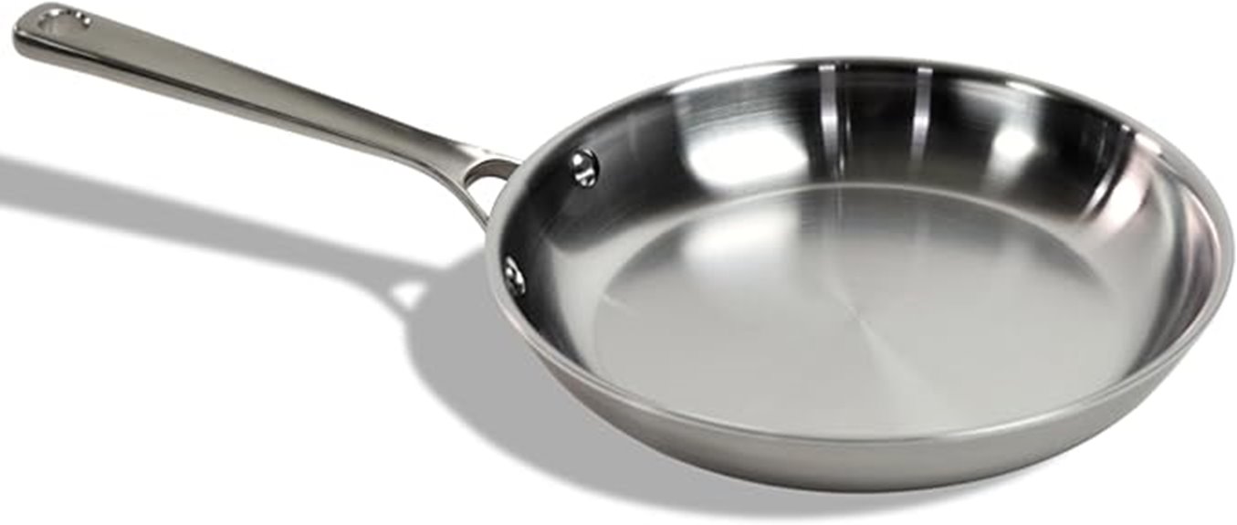 carbon steel clad frying pan