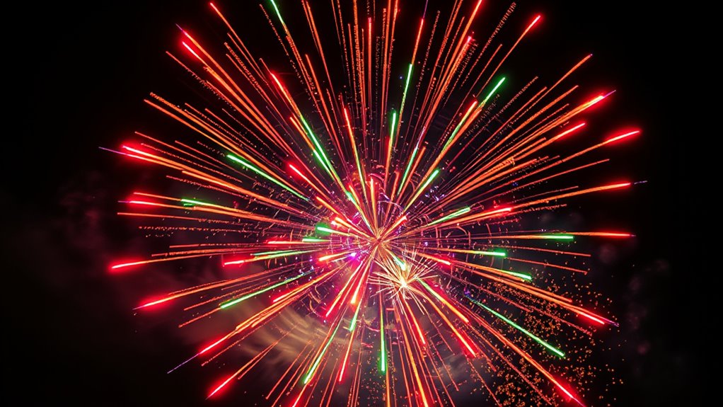 chemical reactions produce colorful light