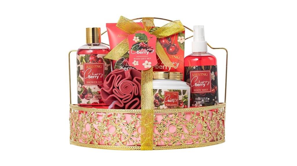 cherry scented bath gift