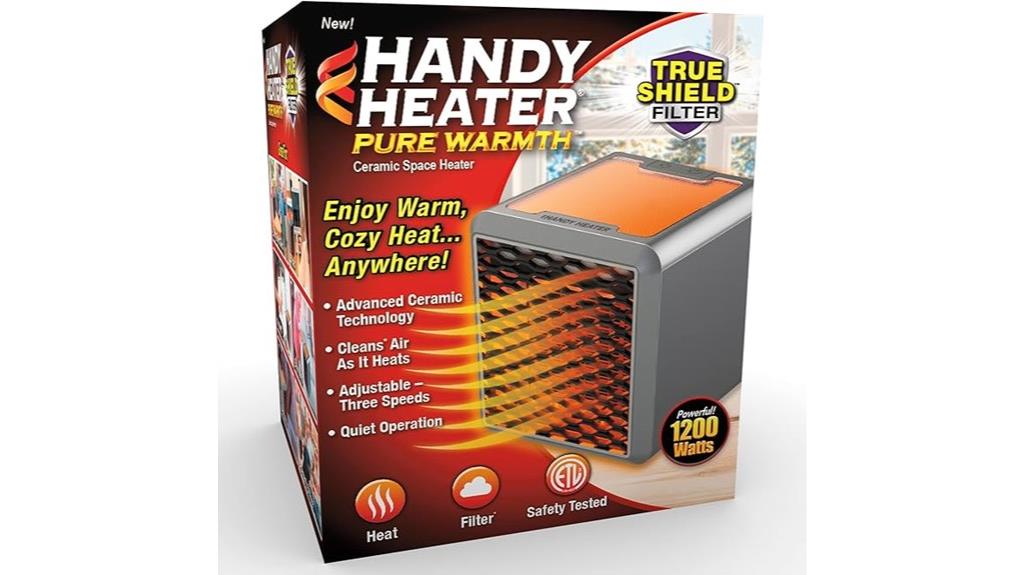 compact wall mounted space heater